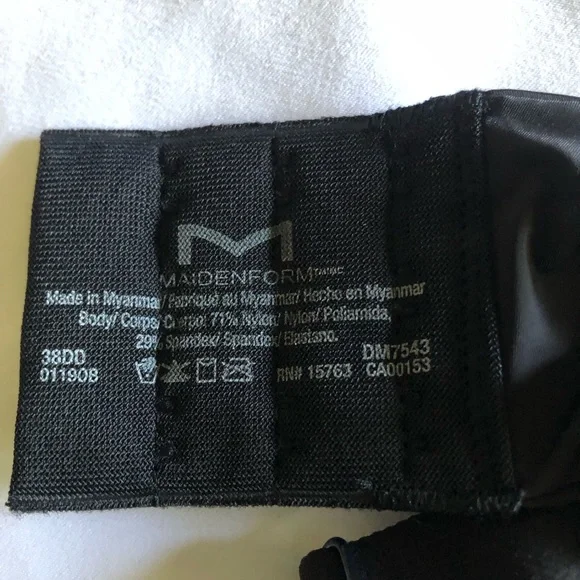 Maidenform Bra Black Push-Up 38 DD - Picture 6 of 7